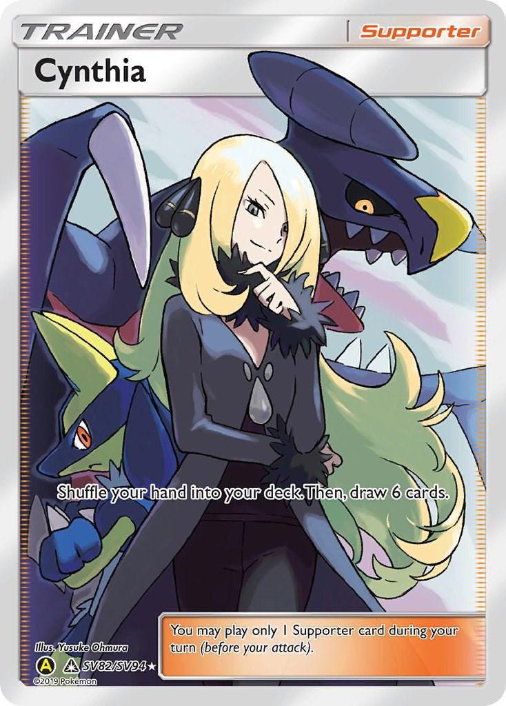 Hidden Fates Cynthia Pokémon card
